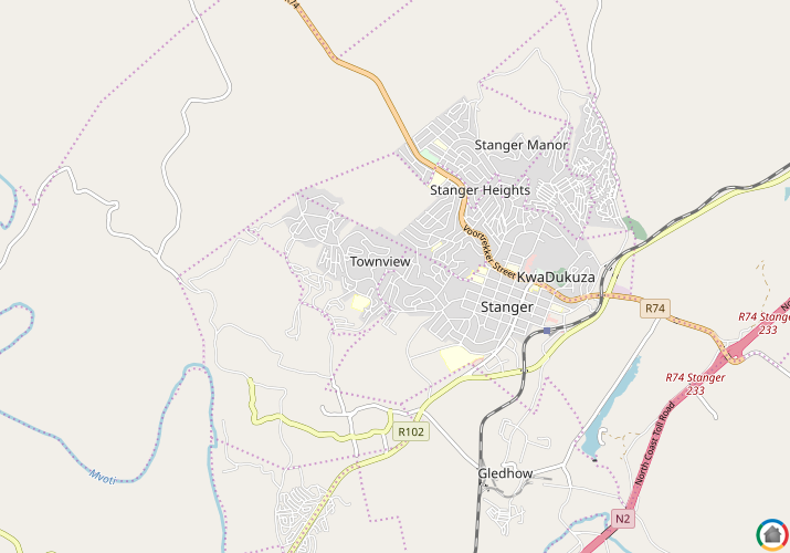 Map location of Townview